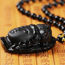 Carregar imagem no visualizador da galeria, Poderoso Amuleto &quot;Buda&quot; Avalokiteshvara Obsidiana Negra